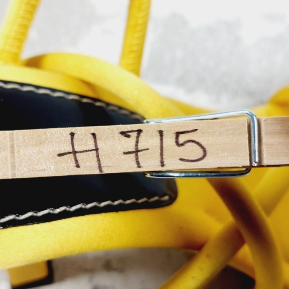 New Proenza Schouler Women Yellow Strappy Square Toe Satin Sandal H715 - Picture 13 of 13